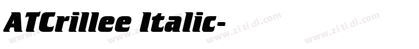 ATCrillee Italic字体转换 ATCrillee Italic字体转换